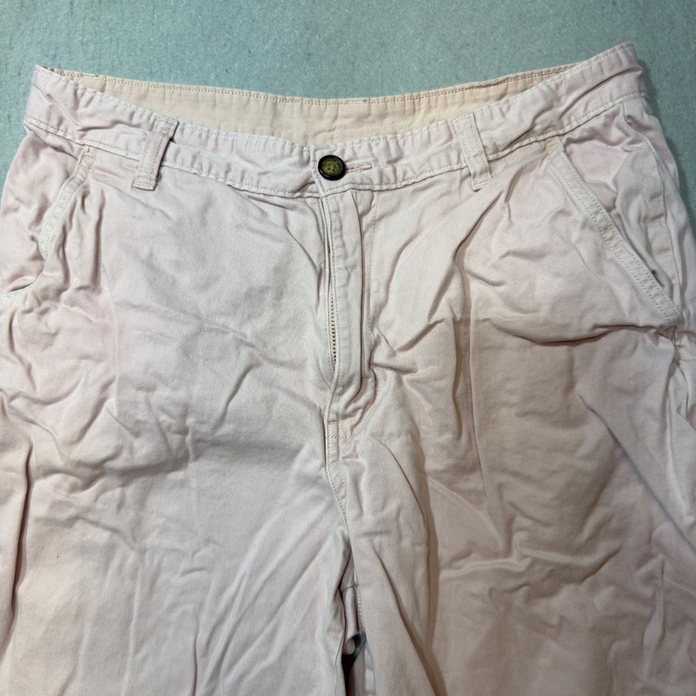 George Chino Shorts Mens 32 Pink Good Cotton Stretch Flat Front GM28444